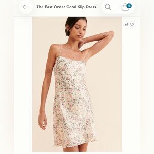 Rare! The East Order coral slip dress from Anthropologie